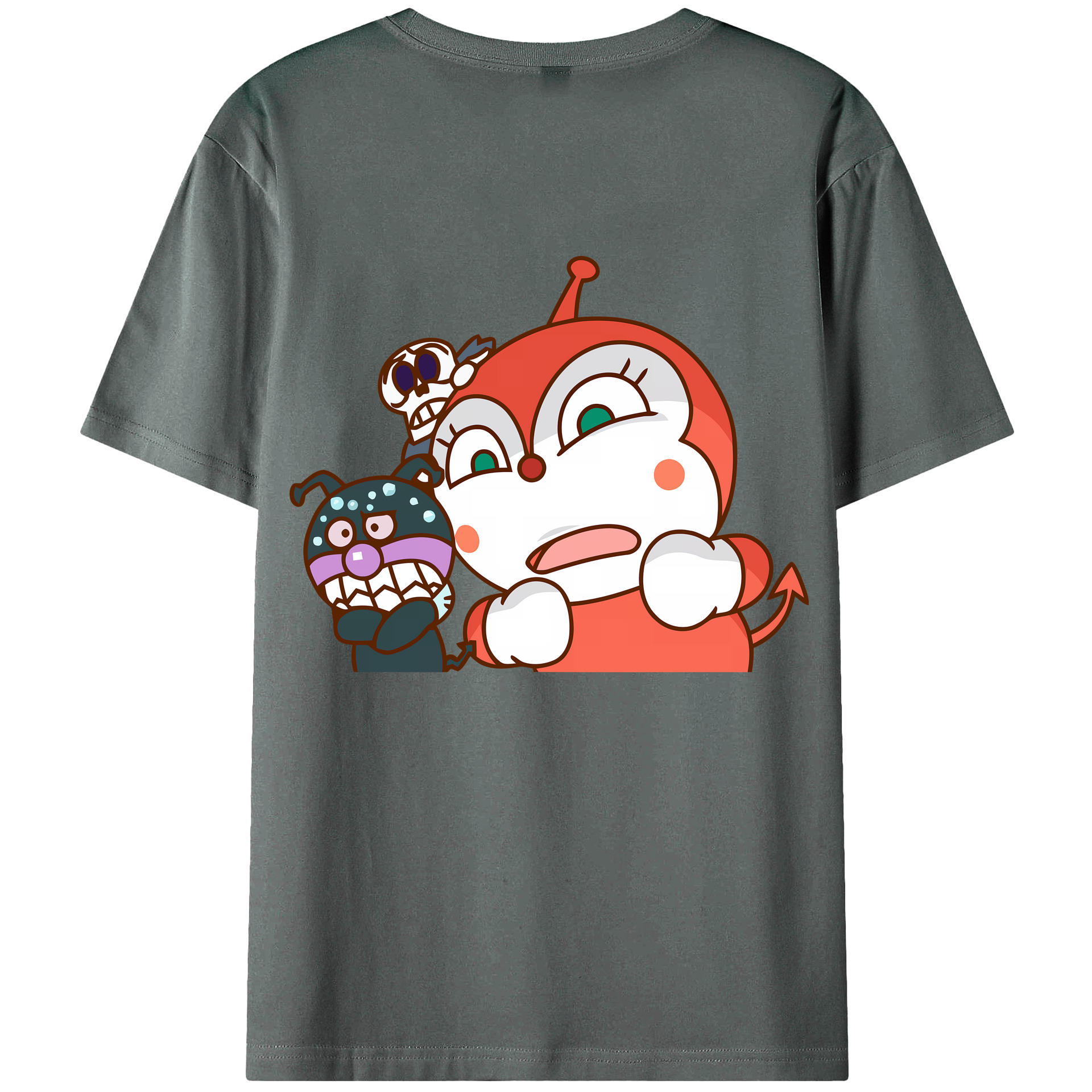 （画像用） アンパンマン Anpanman 綿100％ メンズ半袖Tシャツ（バックプリント） 通気性